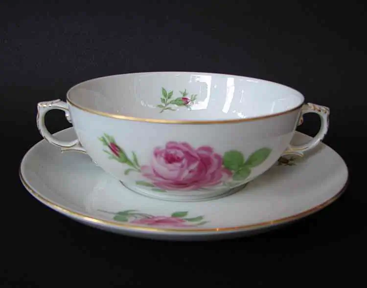 4025223219813 - Rote Rose Suppentasse 2 tlg Untere mit Spiegel