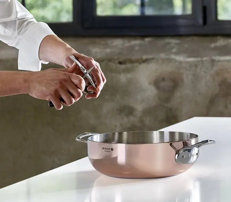 de Buyer Bratentopf konisch Schmorkasserolle Kupfer Prima Matera Induktion 28 cm Bild 2