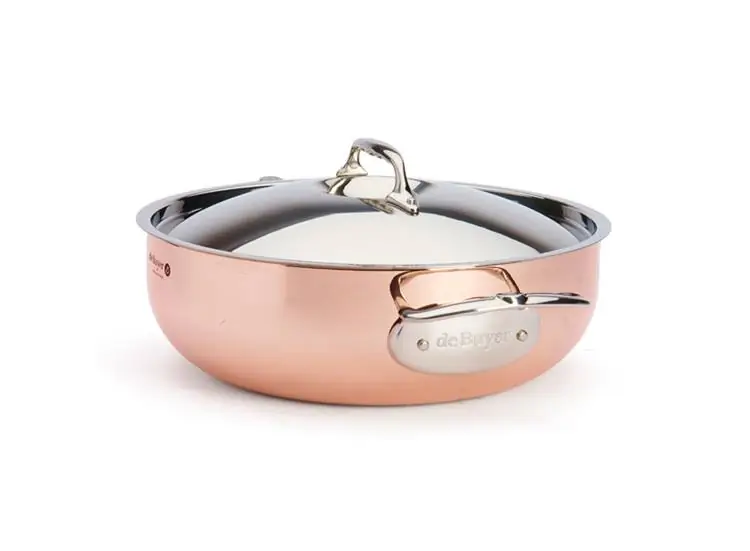 de Buyer Bratentopf konisch Schmorkasserolle Kupfer Prima Matera Induktion 28 cm Bild 2