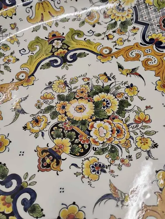 Prunkschale Wandteller polychrom 55 cm limitiert