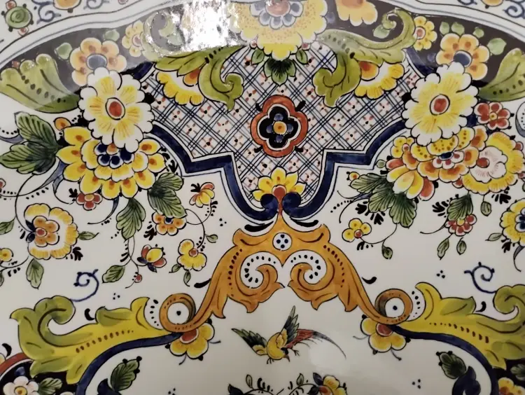 Royal Delft De Porceleyne Fles Prunkschale Wandteller polychrom 55 cm limitiert Bild 2