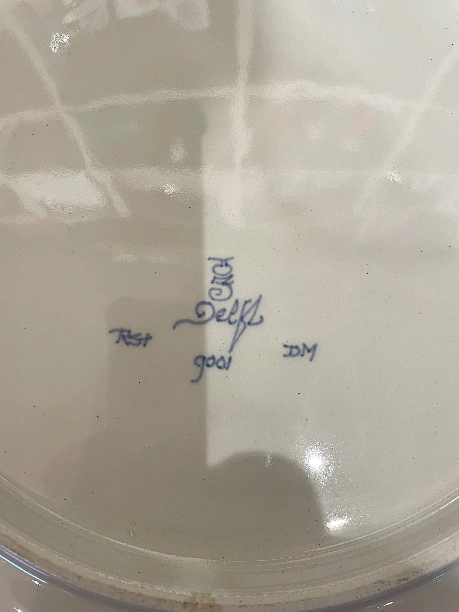Royal Delft De Porceleyne Fles Wandteller Delfter Blauw Nähen der Puppe nach Blommen Bild 2