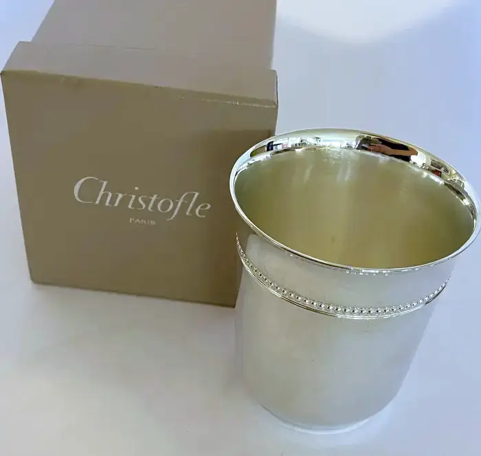 Christofle Taufbecher Perles Bild 2