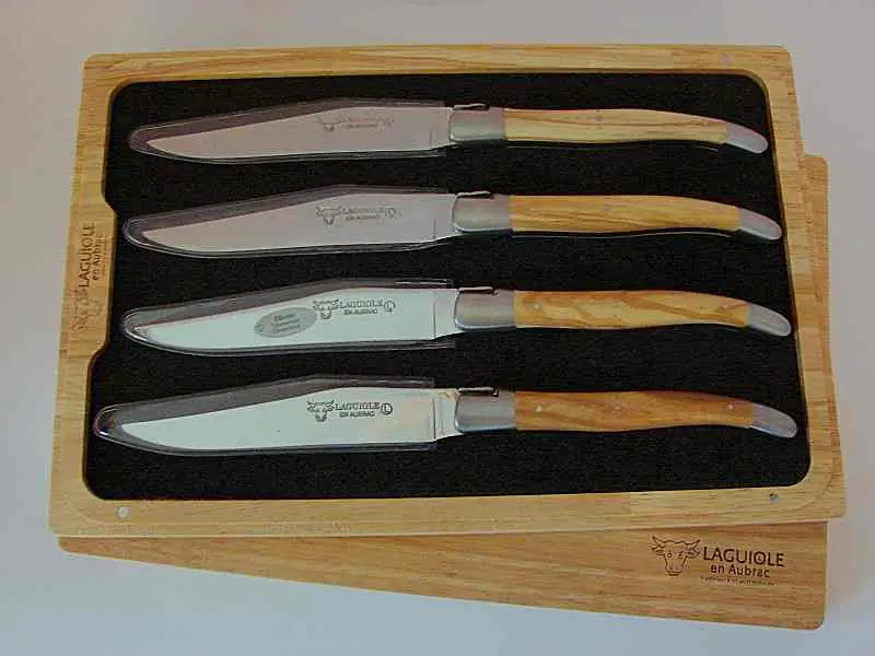 3701078000035 - Steakmesser Olivenholz 4er Set