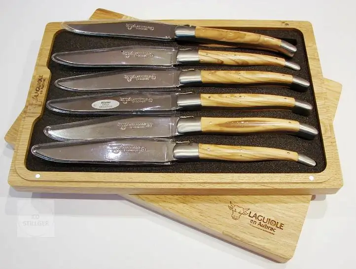 3760199280238 - Steakmesser Olive 6er Set