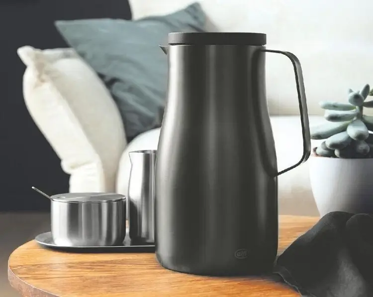 Alfi Isolierkanne Studio Edelstahl schwarz matt 1 ltr Bild 2