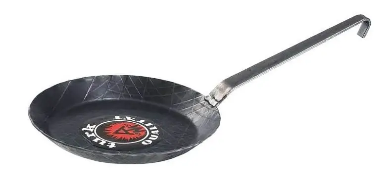 4002920652242 - Turk Bratpfanne mit Hakenstiel gute Wärmespeicherung Eine kratz- und schnittfeste schmiedeeiserne Pfanne zum optimalen Festhalten Ø 24 cm Höhe 26 cm