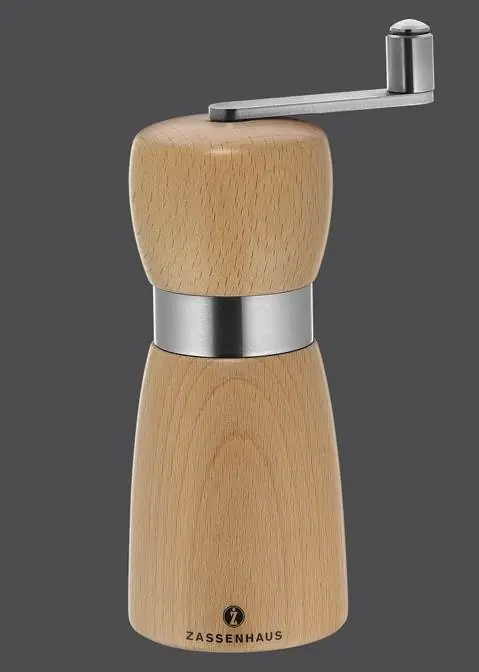 Muskatmühle mit Kurbel Rostock 14 cm buche