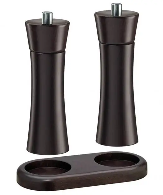 Mühlen-Set Pfeffermühle und Salzmühle Frankfurt wenge mit Untersatz