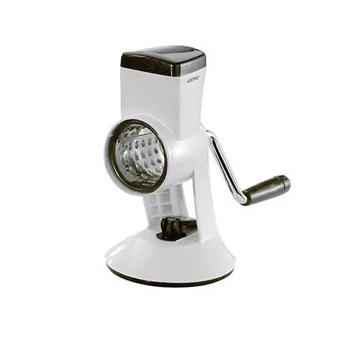 4006664191005 - Trommelreibe GEFU Küchenreiben schwarz-weiß (weiß schwarz) Reiben Hobel Küchenreiben mit 4 Schneidtrommeln