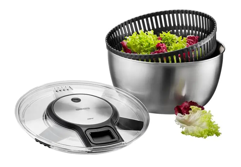 GEFU Salatschleuder Speedwing Edelstahl Bild 2