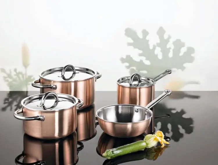 Schulte-Ufer Stieltopf mit Deckel Kupfer de Luxe induktion 16 cm Bild 2