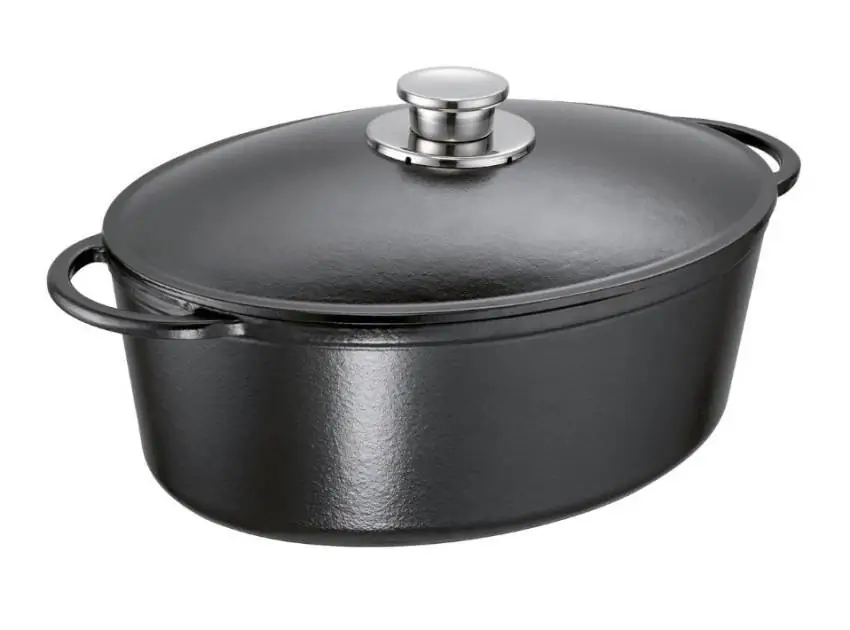 Schulte-Ufer Bräter Rustika oval schwarz 34 cm 7 ltr Bild