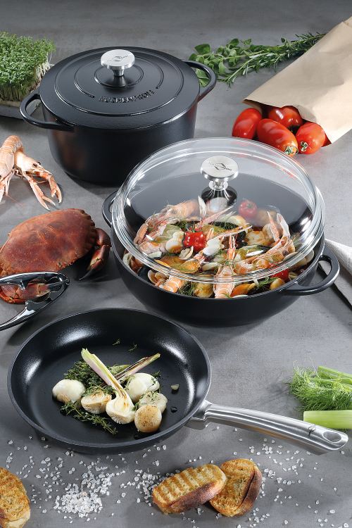 Küchenprofi Bratentopf Gusseisen rund 28cm schwarz Provence Bild 2