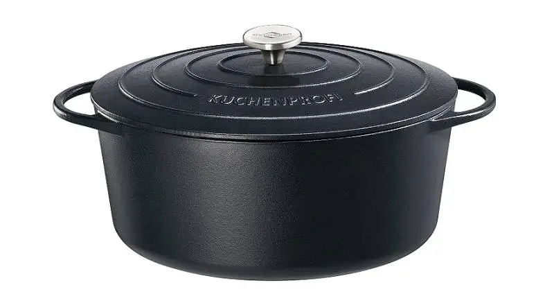 Küchenprofi Bräter Bratentopf Gusseisen oval 31cm schwarz Provence Bild