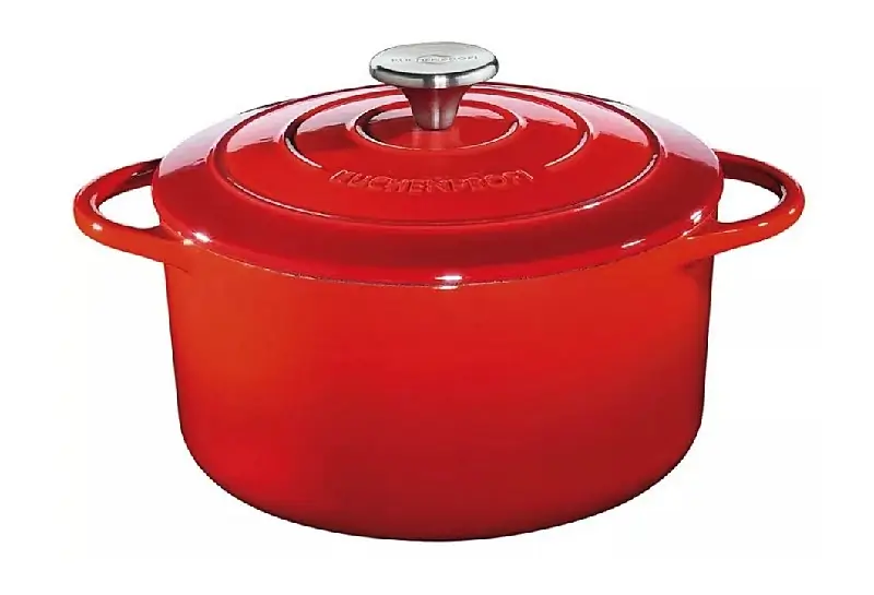 Küchenprofi Bratentopf Gusseisen rund 28cm classic rot Provence Bild