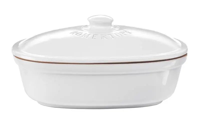 Brottopf Pane oval weiss medium