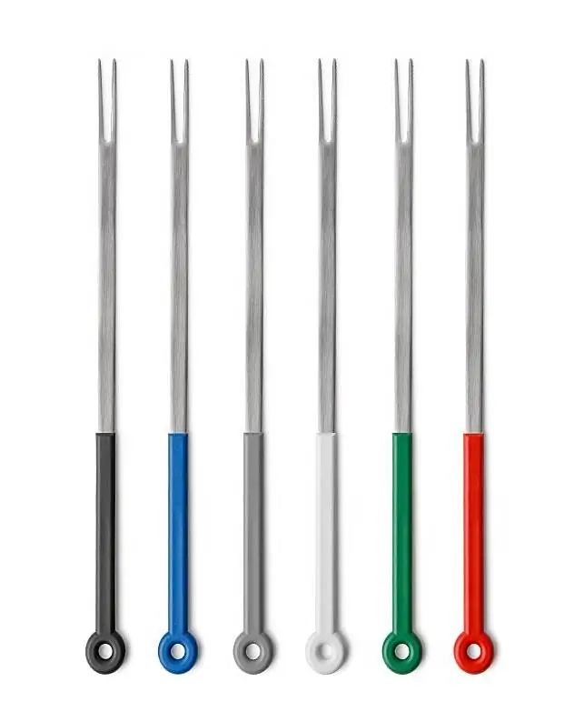 Fonduegabeln Ring farbig 6er Set
