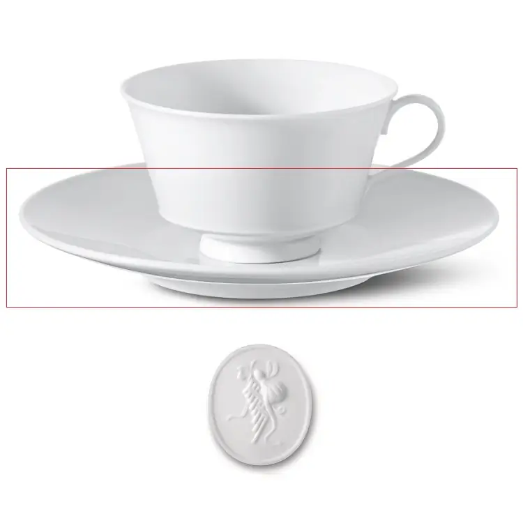 KPM Berlin Arkadia Tee-Untertasse Panflöte Bild