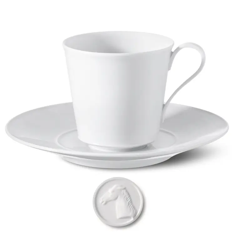 KPM Berlin Arkadia Kaffeetasse Ross des Diomedes Bild