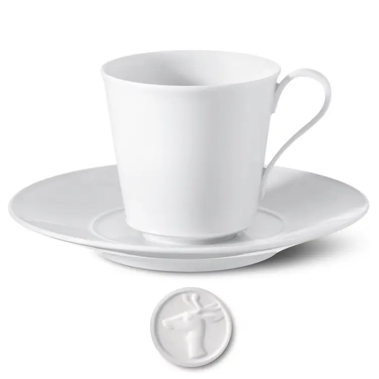 KPM Berlin Arkadia Kaffeetasse Keryn. Hirschkuh Bild