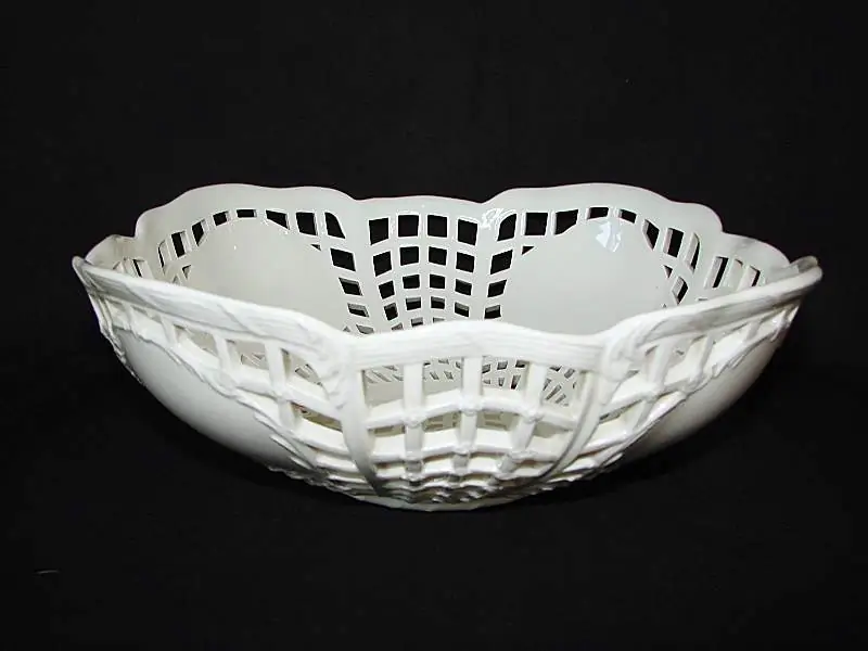 KPM Berlin Rocaille weiss Fruchtkorb durchbrochen 19 cm Bild 2