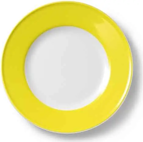 Dibbern Teller flach 21 cm Fahne ZITRONE Bild