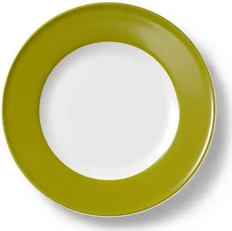 Dibbern Teller flach 21 cm Fahne OLIV Bild