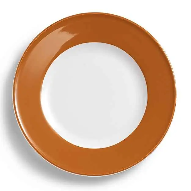 Dibbern Teller flach 26 cm Fahne KARAMELL Bild