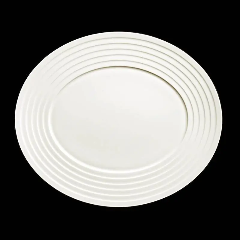 ovale Platte 39 cm Fine Dining Relief