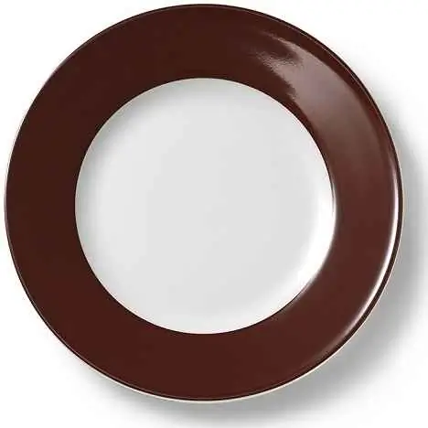 Dibbern Teller flach 21 cm Fahne KAFFEEBRAUN Bild