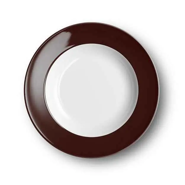 Dibbern Suppenteller 23 cm Fahne KAFFEEBRAUN Bild
