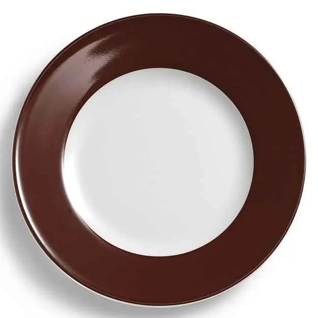 Dibbern Teller flach 28 cm Fahne KAFFEEBRAUN Bild