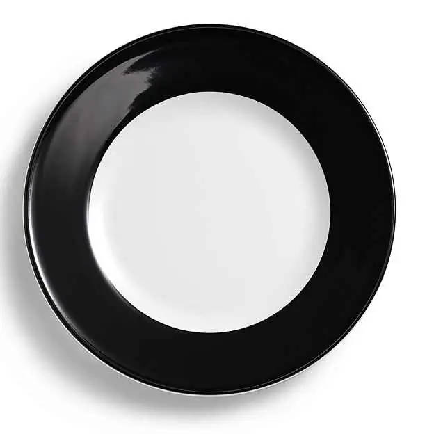 Dibbern Teller flach 26 cm Fahne SCHWARZ Bild