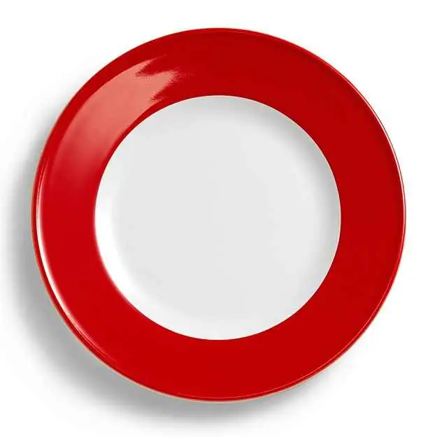 Dibbern Teller flach 26 cm Fahne SIGNALROT Bild