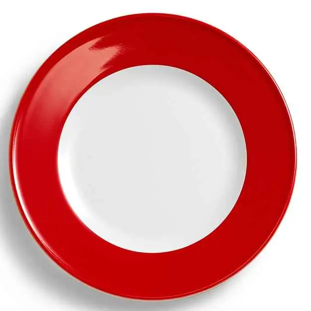 Dibbern Teller flach 28 cm Fahne SIGNALROT Bild