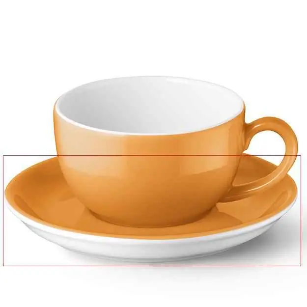 Dibbern Kaffee Untertasse ORANGE Bild