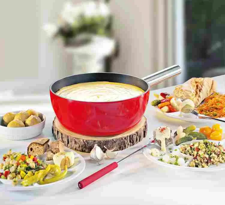 Spring Fondue-Garnitur rot 23cm 8 tlg. Bild 2