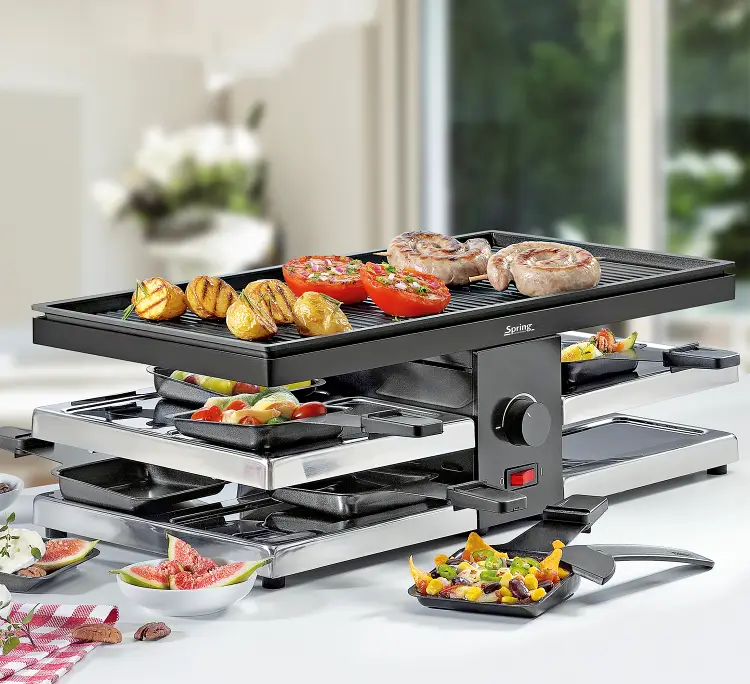 Spring Raclette 8 Fun schwarz mit Alugrillplatte Bild 2