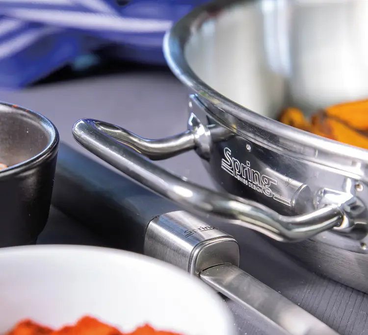 Spring Servierpfanne Edelstahl Brigade XL 28 cm Bild 2