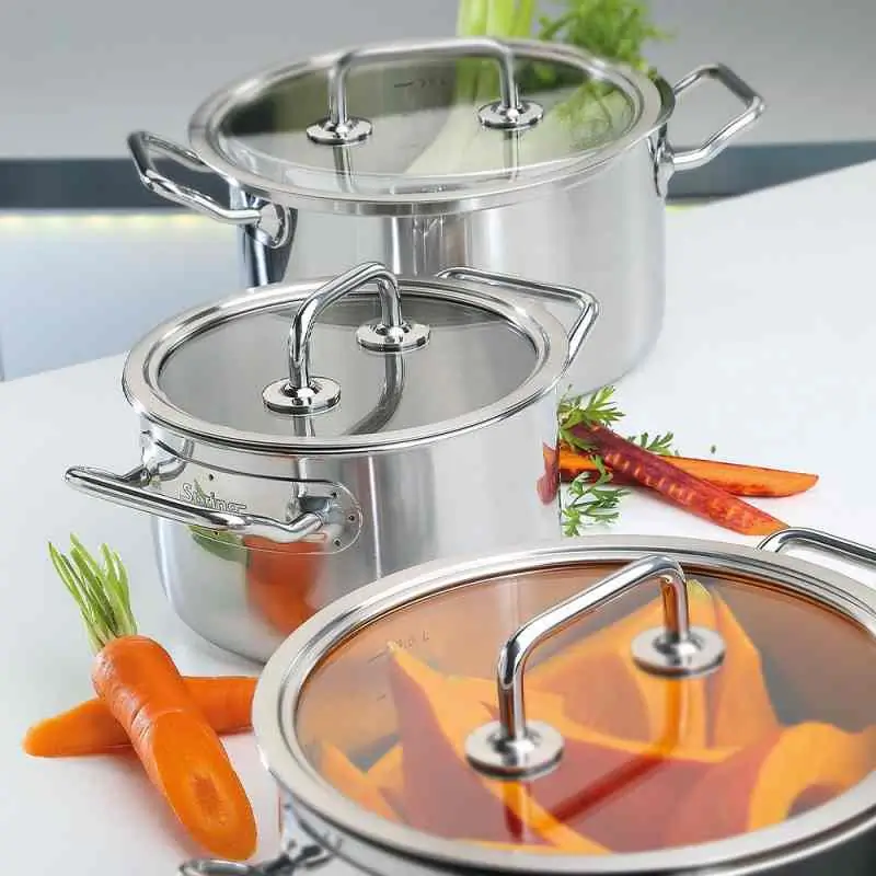 Spring Topfset 3 Töpfe Brigade Basic mit Glasdeckel Bild 2