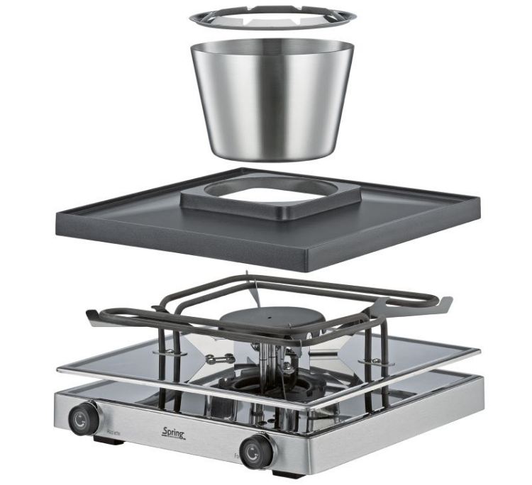 Spring RacletteFondue8 classic mit Alugrillplatte Bild 2