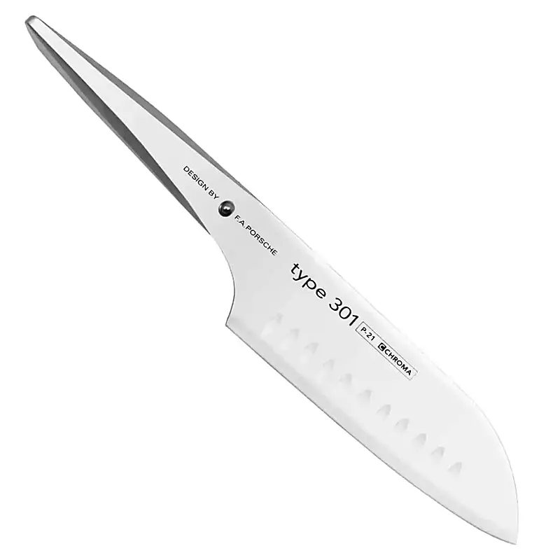 Chroma Cutlery Type 301 Santoku mit Kulle 18 cm Design FA Porsche Bild 2
