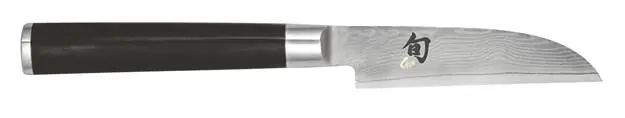 kai Gemüsemesser Stahl Holz DM714 Schwarz Silber