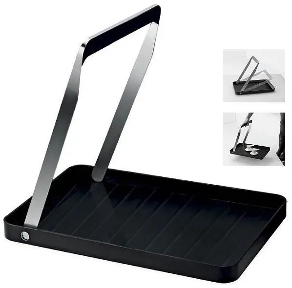 5709846007369 - - Take away Servicetablett - schwarz Edelstahl 47x31cm