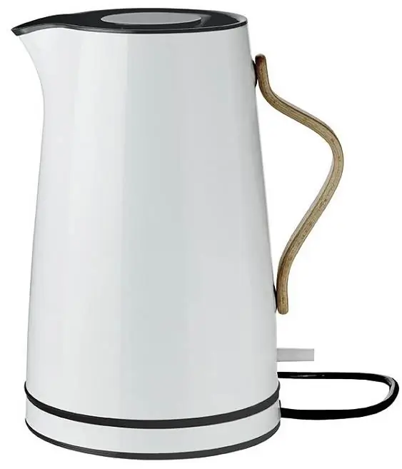 5709846018488 - - Emma Wasserkocher 12L glänzend - blaugrau glänzend LxBxH 20x16x26cm 220-240V 50-60Hz 1850-2200W Buchenholzgriff mit EU-Stecker