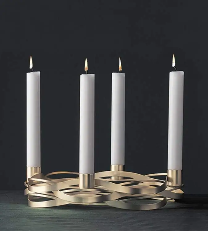 Stelton Kerzenhalter Advent Tangle messing Bild 2