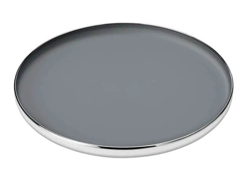 5709846024885 - - Foster Serviertablett - grau TPR mit Soft-Touch-Effekt H 45cm Ø 40cm Edelstahl rutschfest