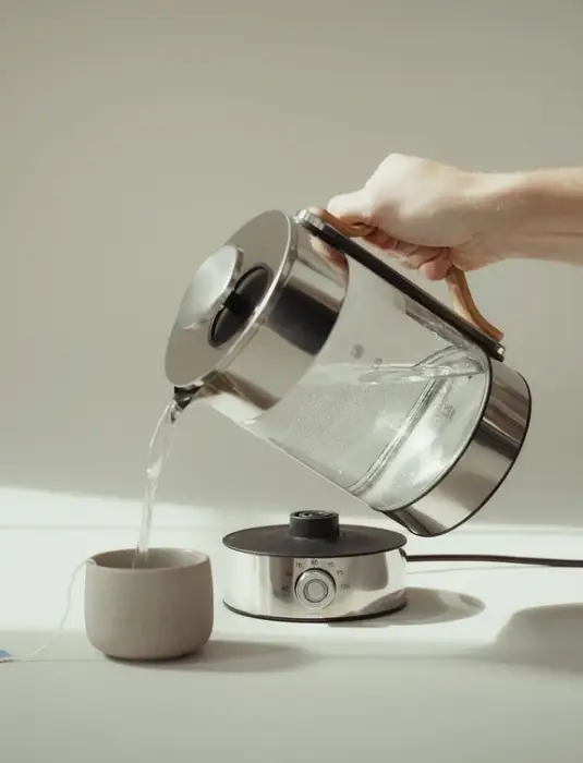 stelton elektrischer Wasserkocher Emma edelstahl Glas Bild 2