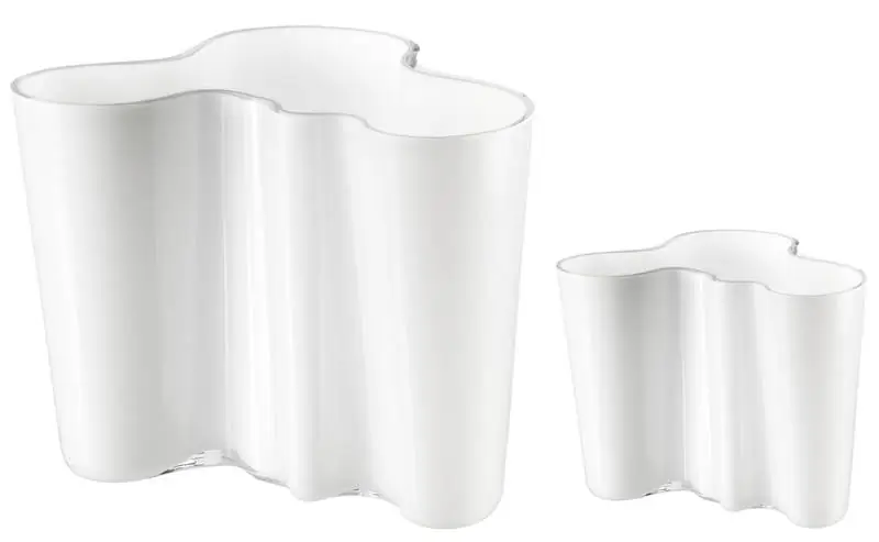 iittala Aalto Vasen Set opal weiss 160 und 95 mm Bild